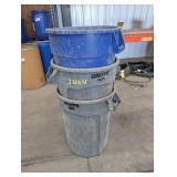 Rubbermaid Brute Trash Cans (Lot of 3)
