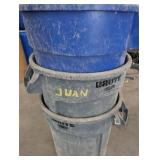 Rubbermaid Brute Trash Cans (Lot of 3)