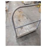 Industrial Platform Cart Wooden Deck With Steel Handle