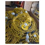 Wheeled Utility Tote With Yellow String Lights