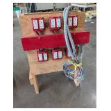 Custom 6-Box Electrical Receptacle Panel