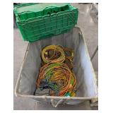 Mixed Lot Heavy-Duty Extension Cords in Tote