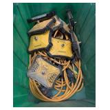 Mixed Lot Heavy-Duty Extension Cords in Tote