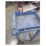 Blue Utility Cart With Casters