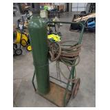 Oxy-Acetylene Torch Cart With Hoses, Torch, 1 Tank, and Regulators