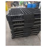 Black Plastic Nesting Pallets (Lot of 6)