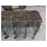 Expandable Gravity Roller Conveyor Section on Casters
