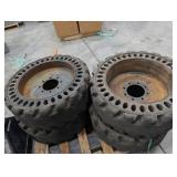 Demolition Skid loader Wheels (Lot of 4)
