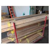 Assorted Lumber Bundle on Rolling Cart