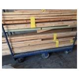 Assorted Lumber on Rolling Cart
