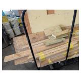 Rolling Lumber Cart With Assorted Lumber