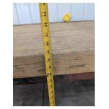 Industrial Work Table Heavy-Duty Wooden Top