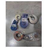 Wire Rope Block Mixed Lot 4 Ton 2 Ton Snatch Blocks