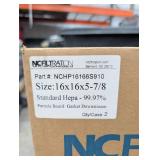 Ncfiltration NCHP16166S910 HEPA Air Filters 16 X 16 X 5-7/8 Case of 2
