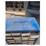 Blue Parts Cabinet Assorted Hardware Mixed Lot