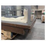 Vintage Glass Display Case With Wood Base 70 X 36 X 16 in