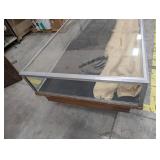 Vintage Glass Display Case With Wood Base 70 X 36 X 16 in