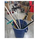 Janitorial Cleaning Tool Mixed Lot in Blue Tote