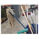 Janitorial Cleaning Tool Mixed Lot in Blue Tote