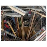 Mixed Lot of Push Brooms and Floor Squeegees