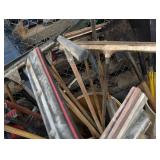 Mixed Lot of Push Brooms and Floor Squeegees