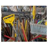 Janitorial Broom, Mop & Squeegee Mixed Lot