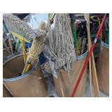 Janitorial Broom, Mop & Squeegee Mixed Lot