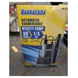Barracuda Automatic Submersible Utility Pump 30 GPM 1/3 HP