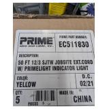 Prime EC511830 50 Ft 12/3 SJTW Jobsite Extension Cord With Primelight Indicator Light (Lot of 5)