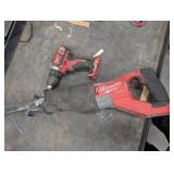Milwaukee M18 Drill & Super Sawzall (Lot of 2)