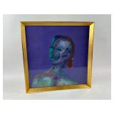 Abstract Watercolor Painting of a Woman - Signed Poulson