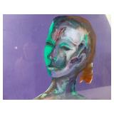 Abstract Watercolor Painting of a Woman - Signed Poulson