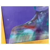 Abstract Watercolor Painting of a Woman - Signed Poulson