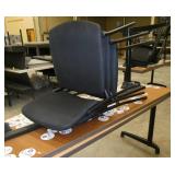 Two 72x24 Flip-top table on wheels and 3 chairs