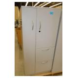 One Wardrobe locker - metal - 23 wide x 23 deep x 51 tall - grey