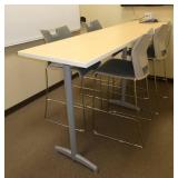 Hi-top table 24x96 and 4 chairs