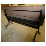 THREE 72x24 Flip-top table on wheels - white tops