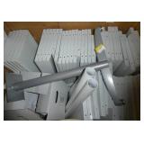 Pallet of metal shelves 12x26 and 9x26 and parts