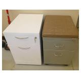 2 drawer wood filing cabinet and mobile pedestal
