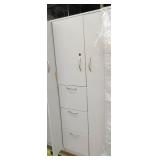 One Wardrobe locker - metal - 23 wide x 23 deep x 66 tall - grey