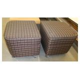Two Ottoman/chairs on wheels