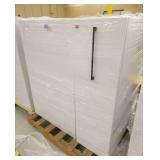 Three Wood laminate locking cubicle cabinet 15x30x48 with slide out storage