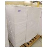 Three Wood laminate locking cubicle cabinet 15x30x48 with slide out storage