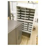 mail sorting station and 2 drawer lateral filing cabinet and mobile pedestal