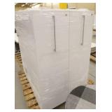 Three Wood laminate locking cubicle cabinet 15x30x48 with slide out storage