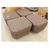 FOUR footstool/chairs on wheels