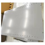 small table, six metal shelves 2x3ft