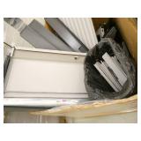 Pallet of monitor mounts, white boards, cube parts