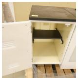TWO plastic lined medical cabinets 23d 18w 30tall