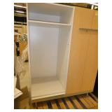 Cabinet system on frame 48w 23d 63tall, 3 separate pieces standing on frame